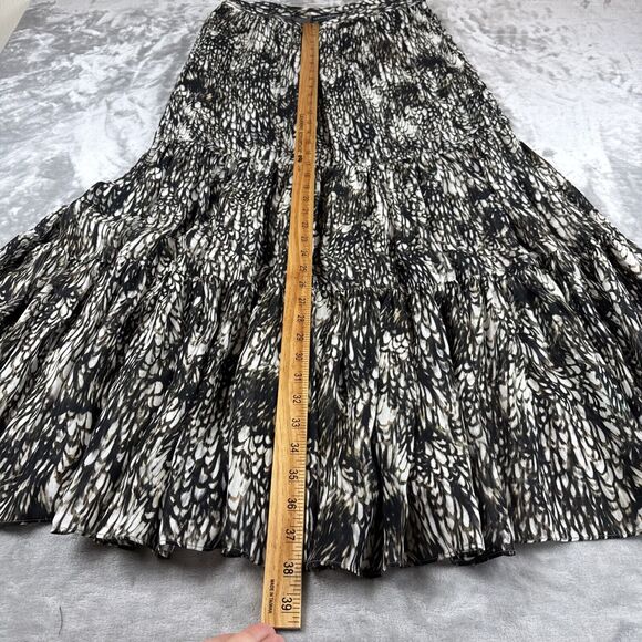 Peruvian Connection Tiered Maxi Skirt Women's 6 Brown Plumage Pockets (1069) - Picture 12 of 12